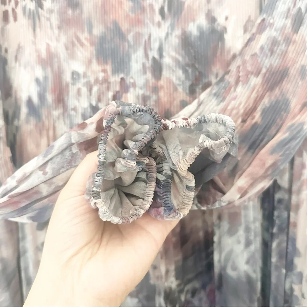 Aritzia Wilfred Daydreamer Pleated Maxi Dress Tannin Foxfire Brown 1X - Picture 7 of 13